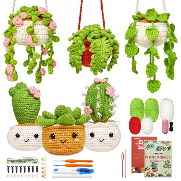 Chenshia DIY Novelty Beginner Crochet Knitting kit All-in-1 Craft Plush Set