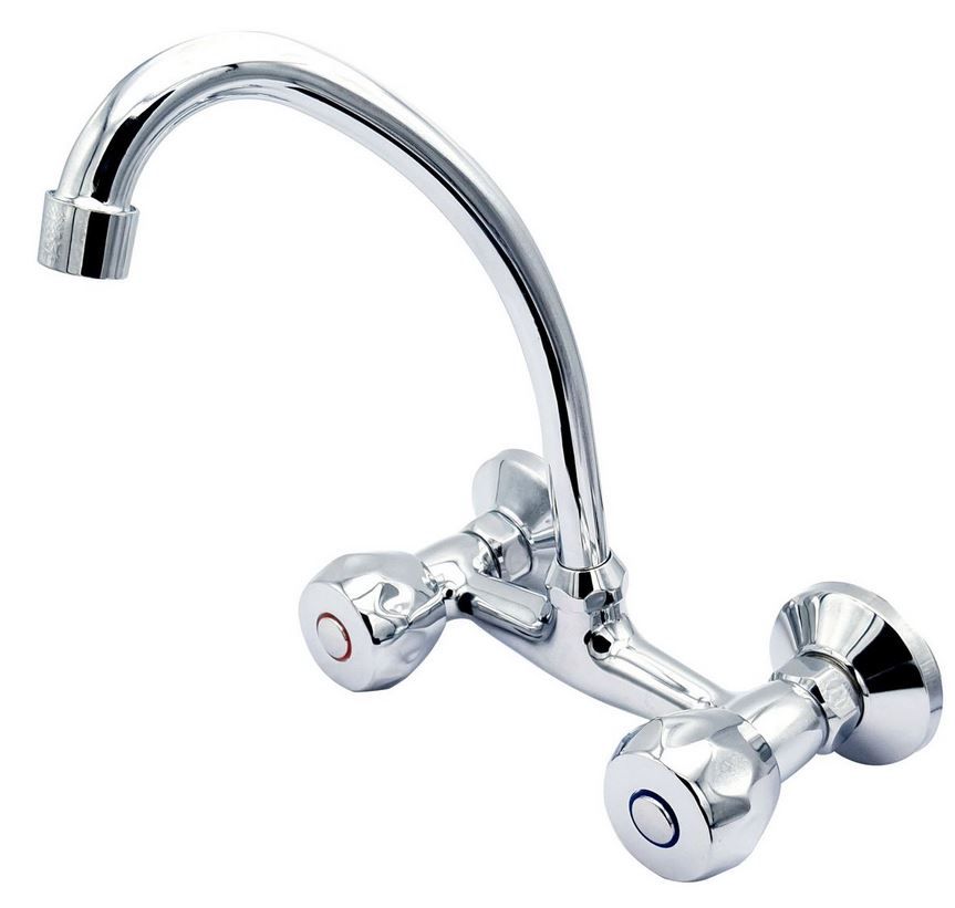 Wall Mount Bathroom Sink Mixer Faucet Tap