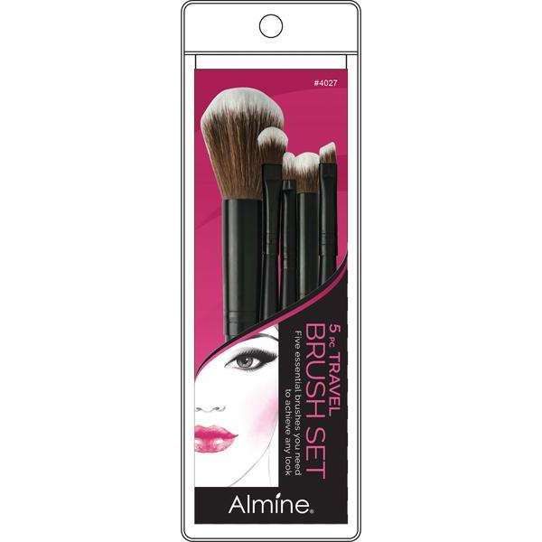 ANN04027- Almine Cosmetic brush set 5ct brown gradient