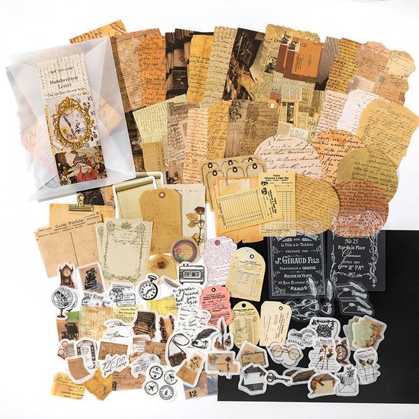 200Pcs Scrapbooking Stickers Paper Pack Supplies for DIY Card and Journal