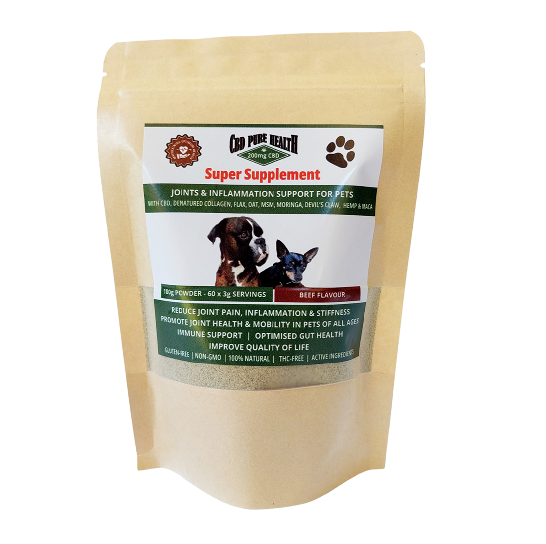 Joints & Inflammation Support for Pets - 180g with 200mg CBD | Shop ... - Canine Inflammation And Joint Support Wok