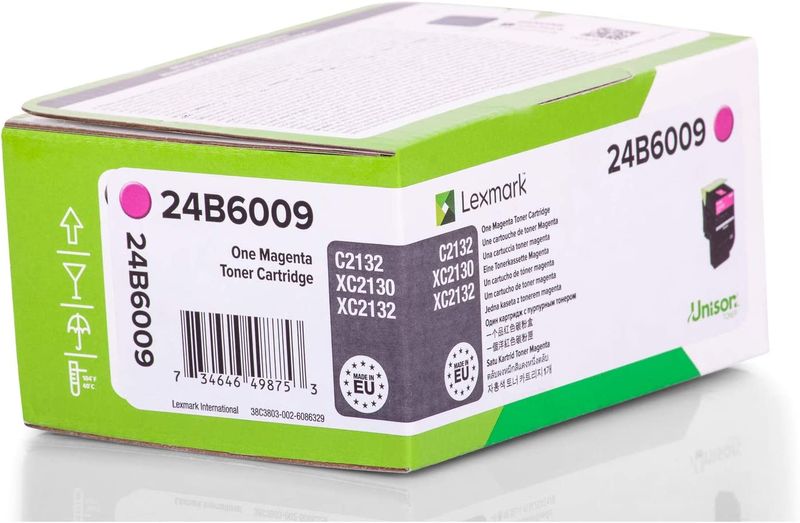 Lexmark 24B6009 Magenta Laser Toner Cartridge, Yield: 3 000 PGS