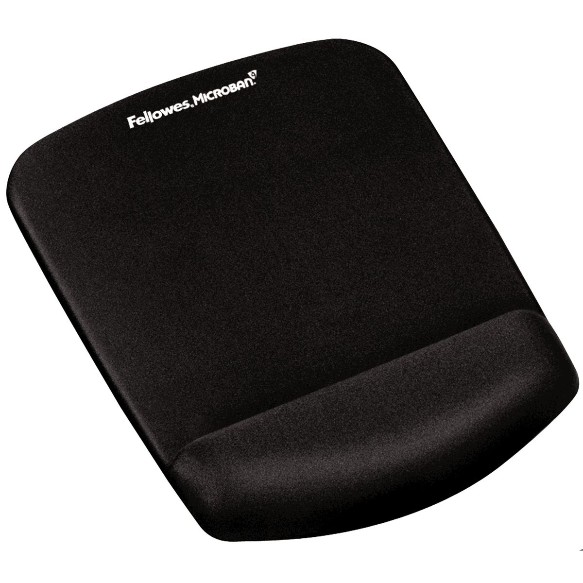 Fellowes PlushTouch Memory Foam Mousepad Wrist Support Non skid (Black