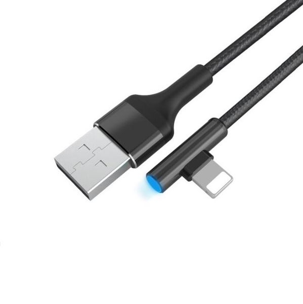LPS 90 Degree Lighting iOS USB Game Charging Cable For Mobile Phones