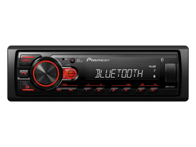 Pioneer MVH-S235BT Bluetooth/USB/AUX Single Din Radio