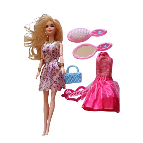 28cm Doll with Dress Change, Handbag and Hair Accessory Image