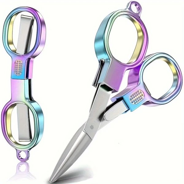 Mini Folding Scissors Multipurpose Stainless Steel - 2 Pieces