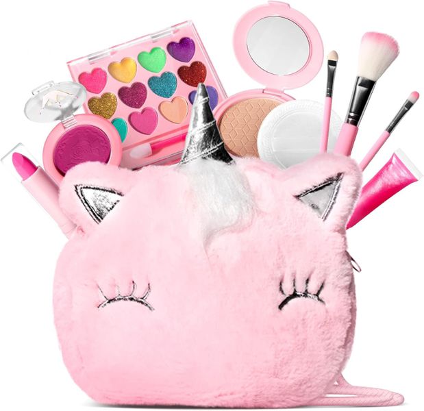 Kids Real Makeup Kit for Little Girls - Real,Non Toxic,Washable Make Up Toy