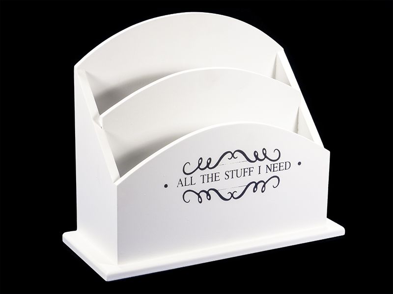 Baytiques - Letter Holder Wh&amp;Black Writing 24X10X20
