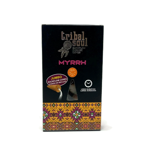 Tribal Soul Backflow Incense Cones - Myrrh - 12 Pack
