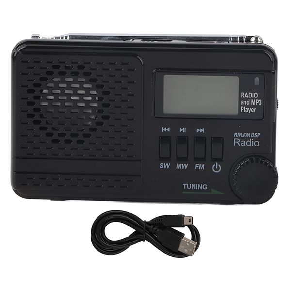 Portable Multifunctional MP3 Player USb TF Input Fm MW Radio Receiver