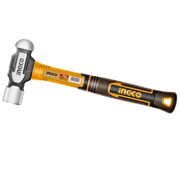 Ingco - Ball Pein Drop-Forged Hammer with Fiberglass Handle (450g)