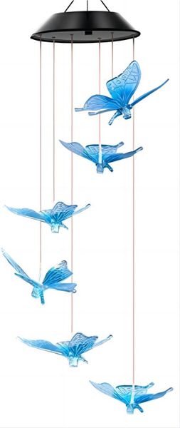 Butterfly LED Solar Wind Chime Outdoor Decorative Lights
