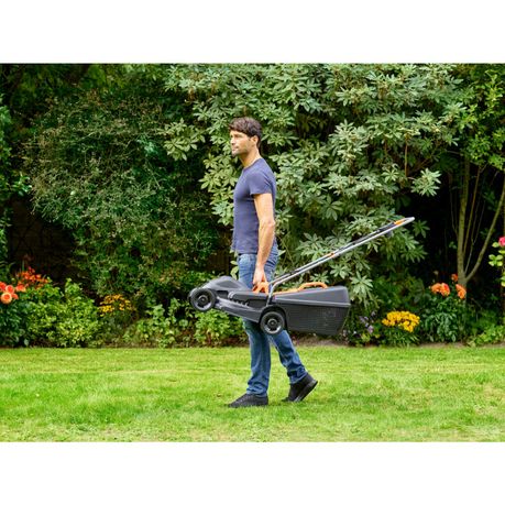 Black Decker 1000W Electric Lawn Mower 32cm Deck Adjustable Height Daily Sale Shop