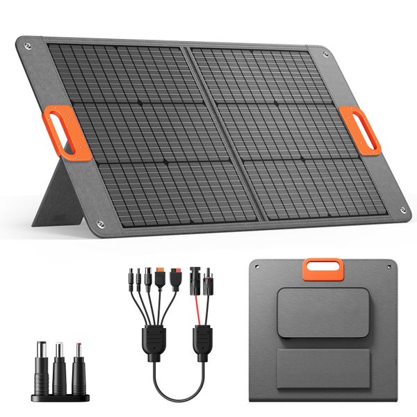 100W Foldable Solar Panel With Type-C QC3.0 &amp; MC4 For Power Station RV