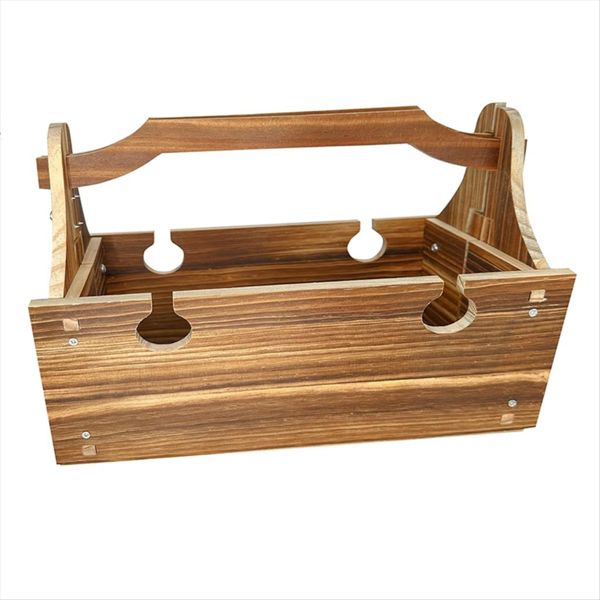 Wooden Outdoor Folding Picnic Table Convertible Storage Wooden Basket