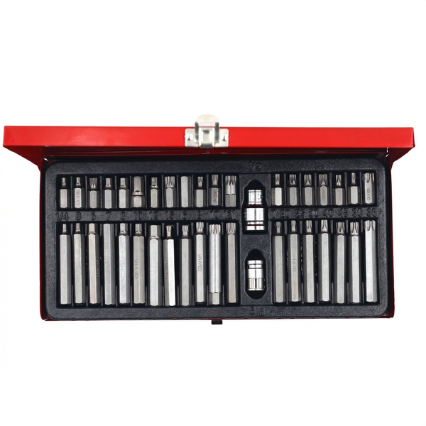 AIYI 40-Piece CR-V Bit Set, Hex, Torx &amp; Spline Bits with Adapters AY001-175