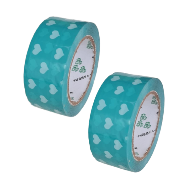 Packaging Tape Duct Green Heart 100m Quality Designer Gift Wrap (2 Pack)