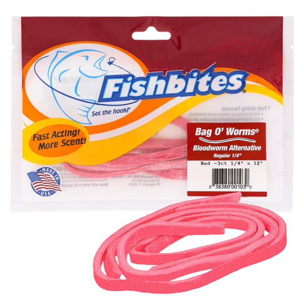 Fishbites Bag O' Worms Bloodworm (Fast Acting)
