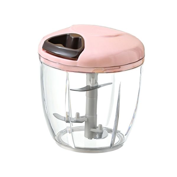 900ml Manual Food Chopper - Garlic, Ginger, Meat &amp; Veggie Processor