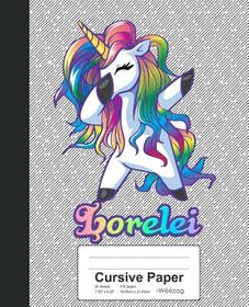 Cursive Paper: LORELEI Unicorn Rainbow Notebook | Buy Online in South ...