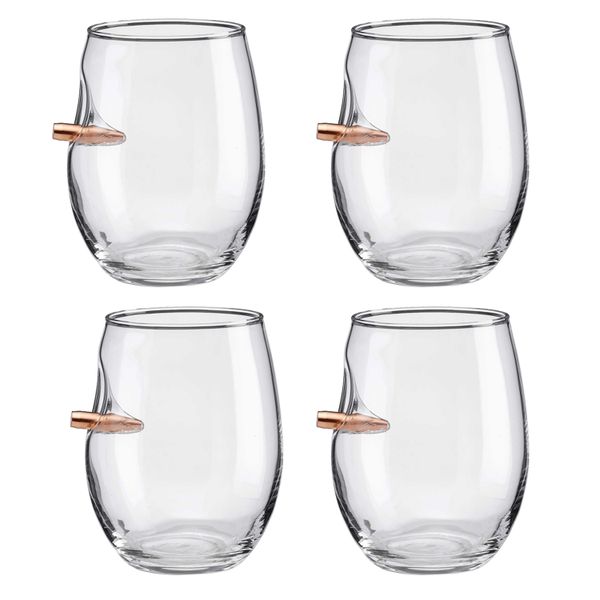 Myso Wine Glass with Bullet - Non-Toxic High-Quality Handcrafted - Set of 4