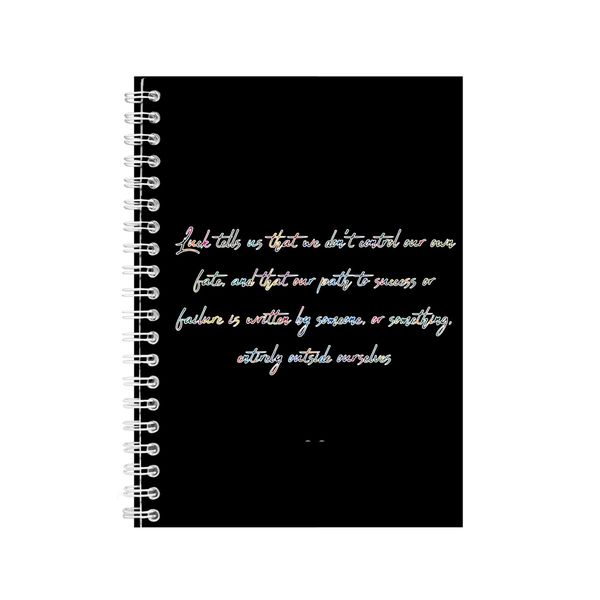 Luck A5 Notebook Spiral Lined Motivational Sayings Graphic Notepad Gift 135