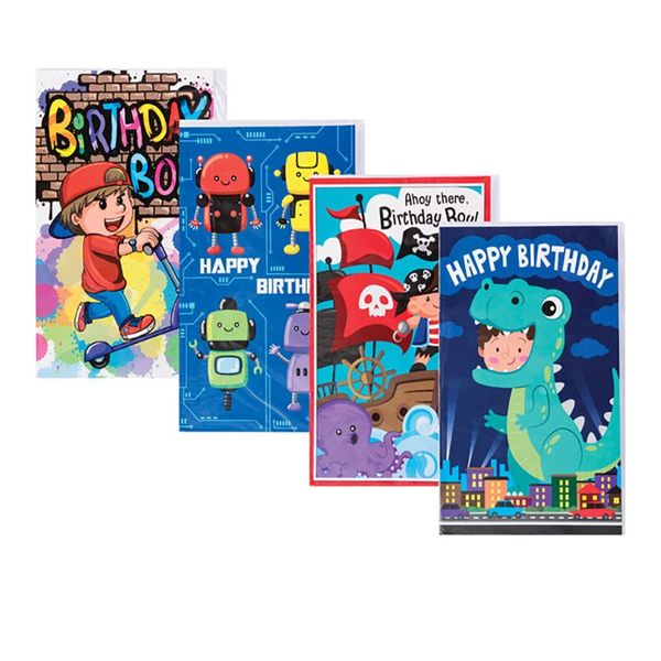 Birthday Card &amp; Envelope - Boy (12 Pack)