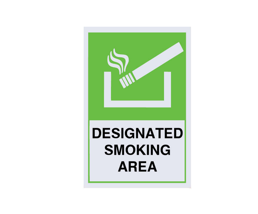 Designated Smoking Area ABS Safety Sign Boards | Shop Today. Get it ...