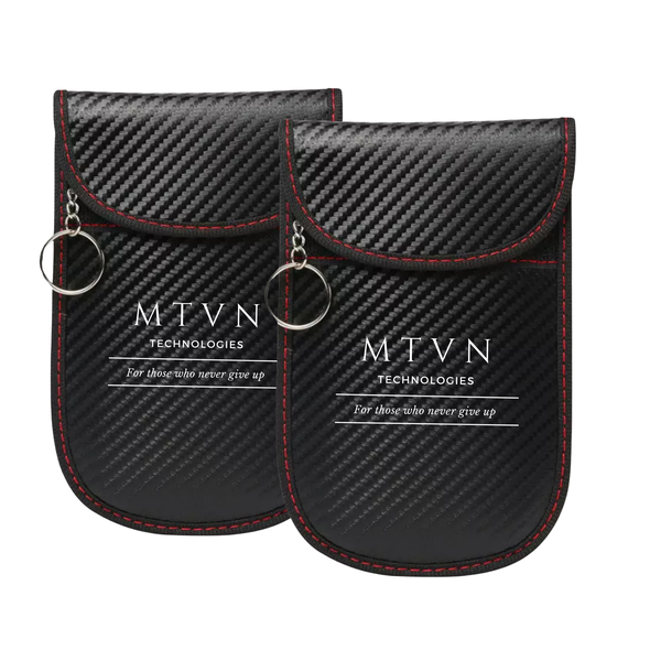 MTVN Technologies Anti-Theft Carbon Fiber RFID Key Fob Protector Pouch