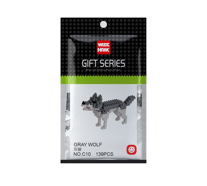 Wisehawk Gray Wolf - 139 Pieces 10.5cm Long