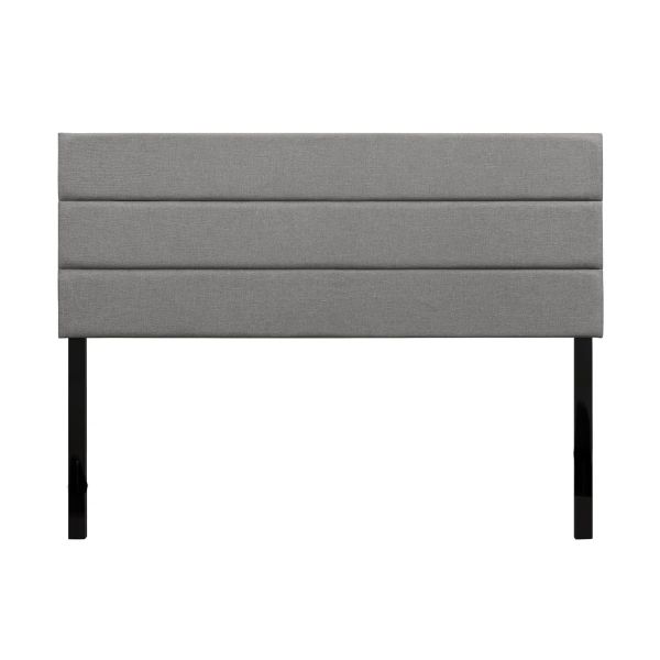 HFA - Nigel Headboard - Med Grey - Loomguard Stain Resistant Fabric