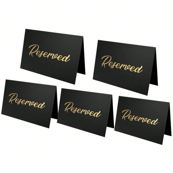Cardboard Reserved Table Signs - Pack of 5