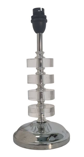 Litex Lamps Chrome Table Lamp with Four Round Flat Acrylics