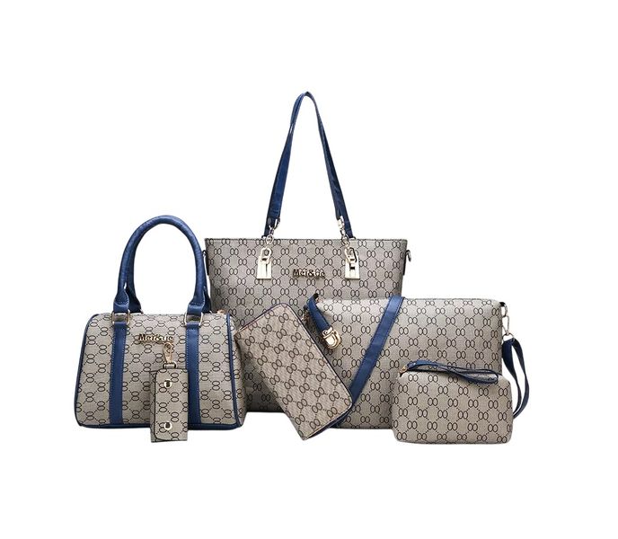 Boss Retro Luxury Elegant Versatile Crossbody /Clutch Handbags Set - 6Piece