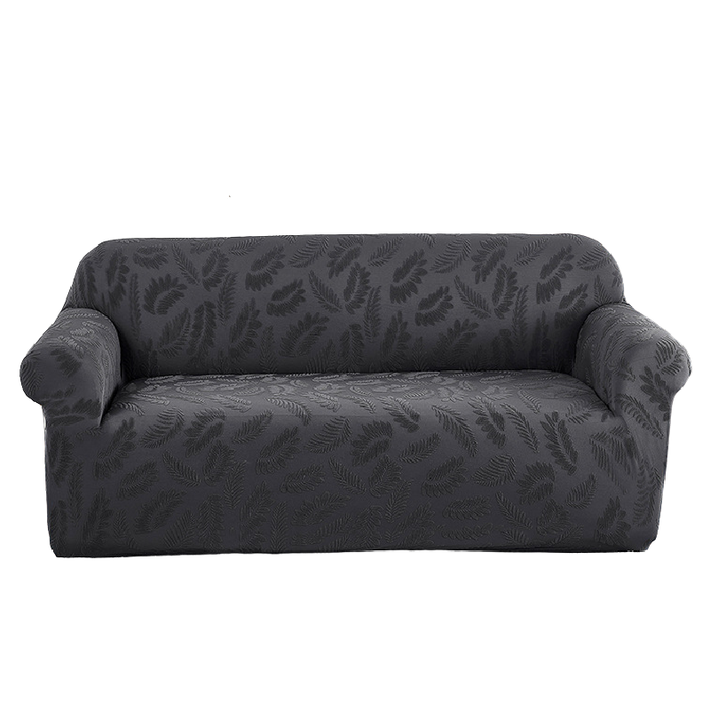 Jacquard Damask Couch Cover High Stretch Furniture Protector Dark