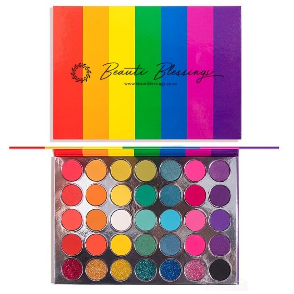 Beauti Blessings Rainbow Eyeshadow Palette 35 Colour Set