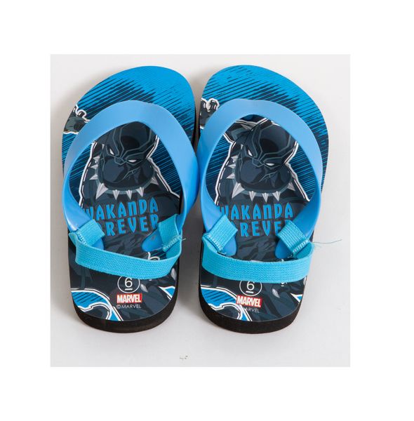 Black Panther flip flops: Grey (Size: 5)