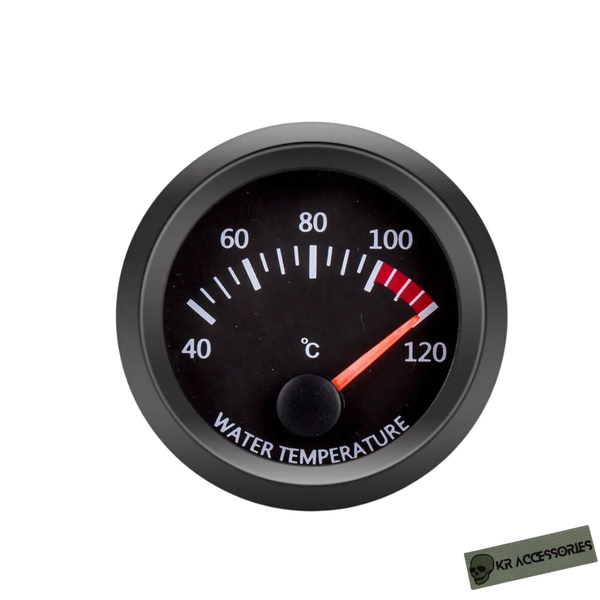 Automotive Black Water Temperature Gauge (52mm)