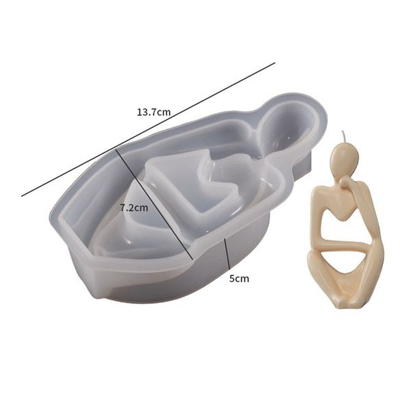 3PCS Thinkers Portrait Ornaments Epoxy Resin Silicone Mold Simple European