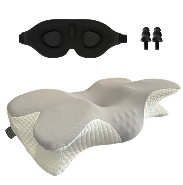 Noctal Premium Cervical Neck Pillow, Mask &amp; Earplugs