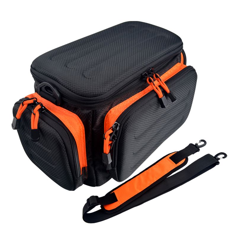 Fishing Tackle Bag with Fishing Rod Holder , Gear Holder & Gloves