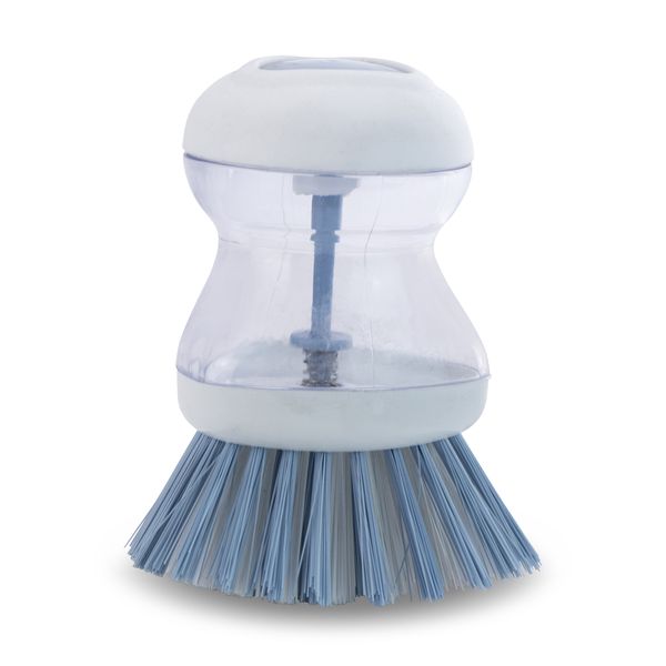 Titiz - Soap Dispensing Palm Dish Brush - BPA Free Plastic - Blue