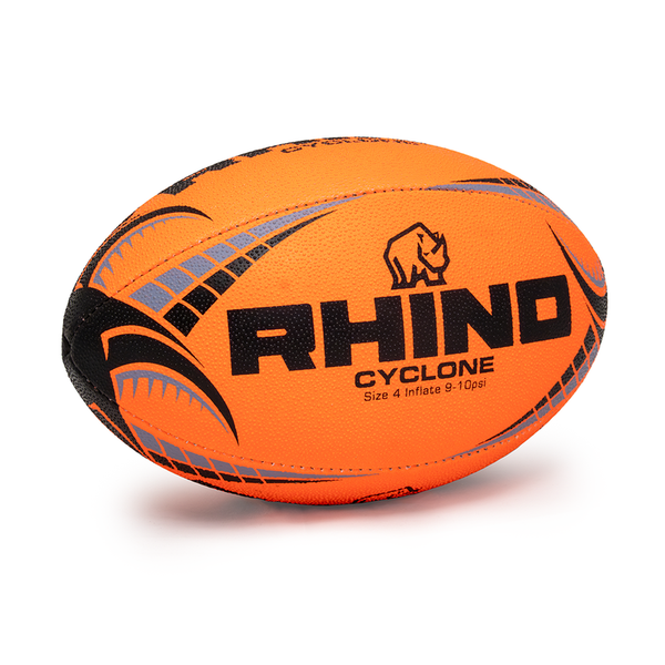 Rhino Cyclone Rugby Ball - Fluro Orange