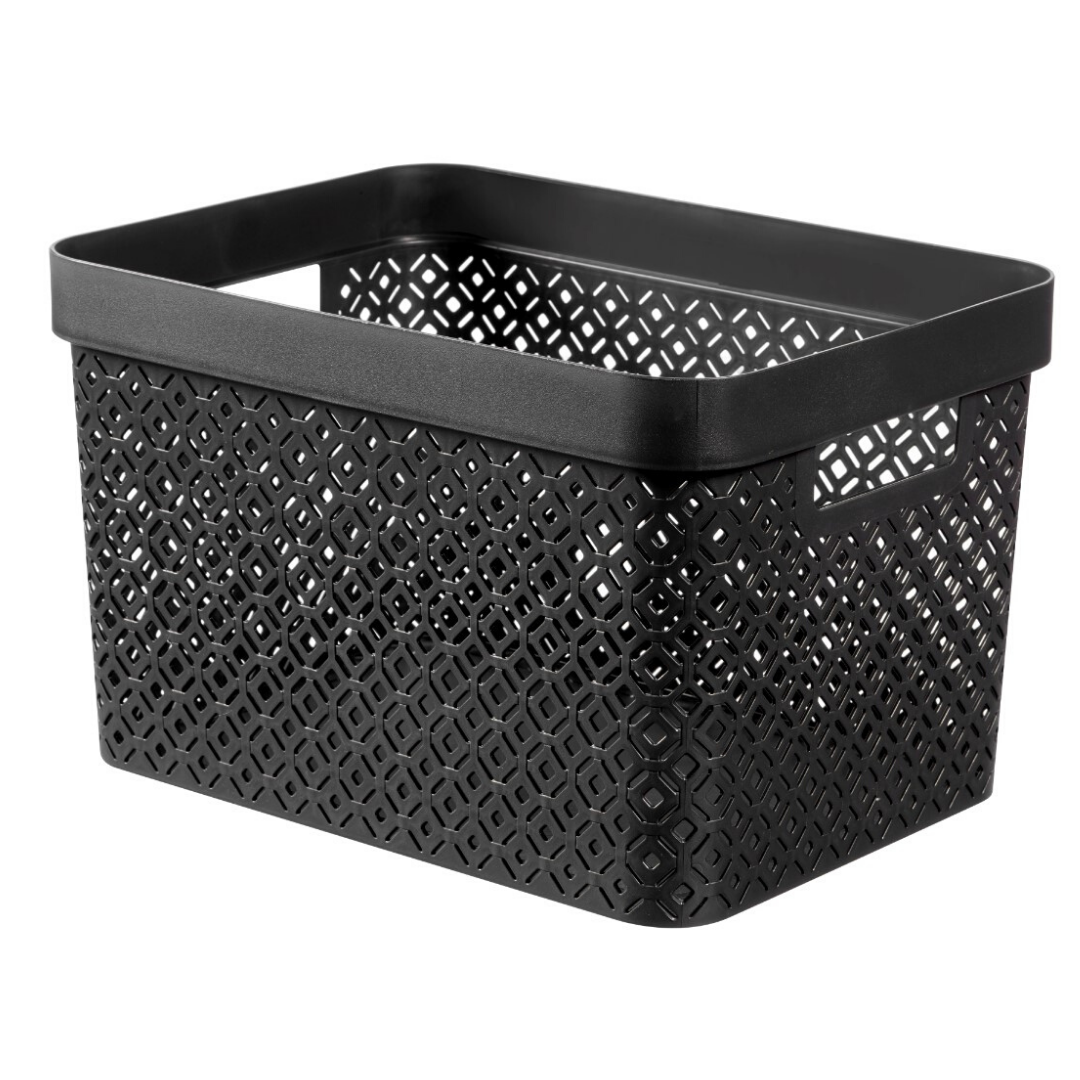Curver By Keter Terrazzo 17L Storage Basket Black Shop Today. Get it Tomorrow!