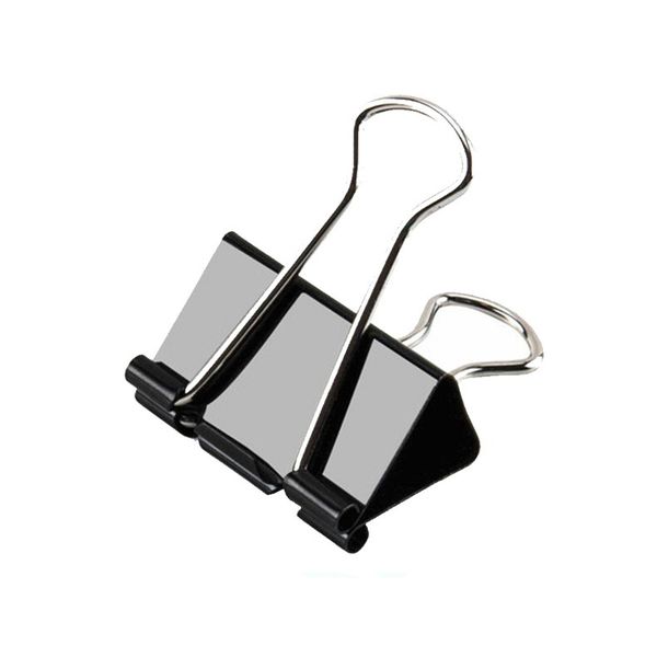 Steel Binder Clips Sturdy Durable 32mm Black 12pcs