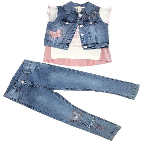 Little People Shop: Girls Jean Outfit - Girls Denim Set