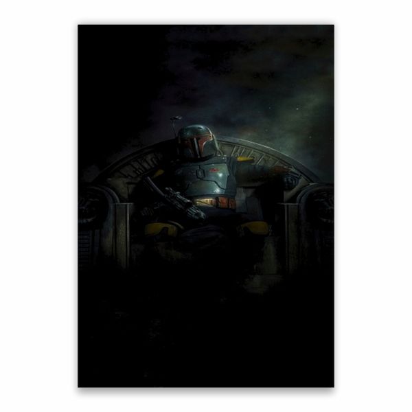 Boba Fett On A Throne Poster - A1