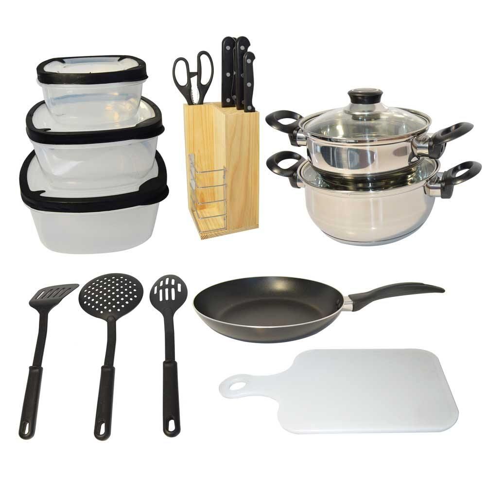 Kitchen Cookware and Utensils Set 17 Pieces Shop Today. Get it