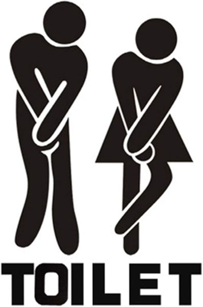Funny Removable Toilet Entrance Sign - Medium - 20 x 39cm